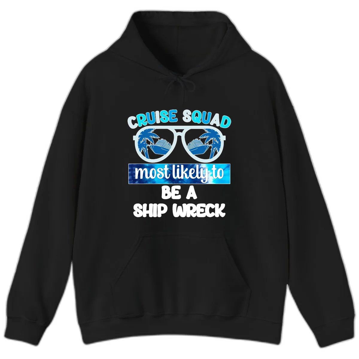 Cruise Squad Ship Wreck Hoodie in Black