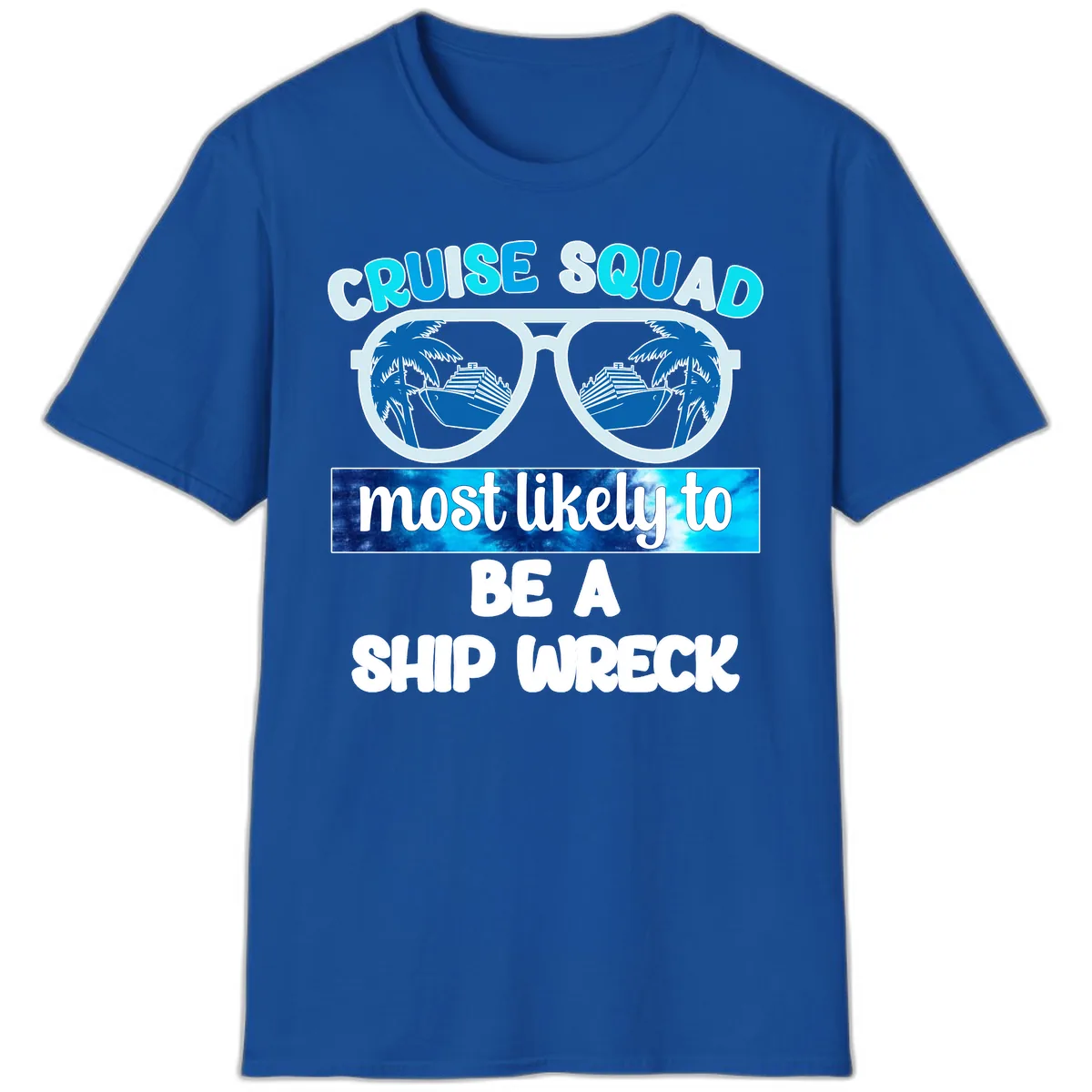 Cruise Squad Ship Wreck T-Shirt in Royal