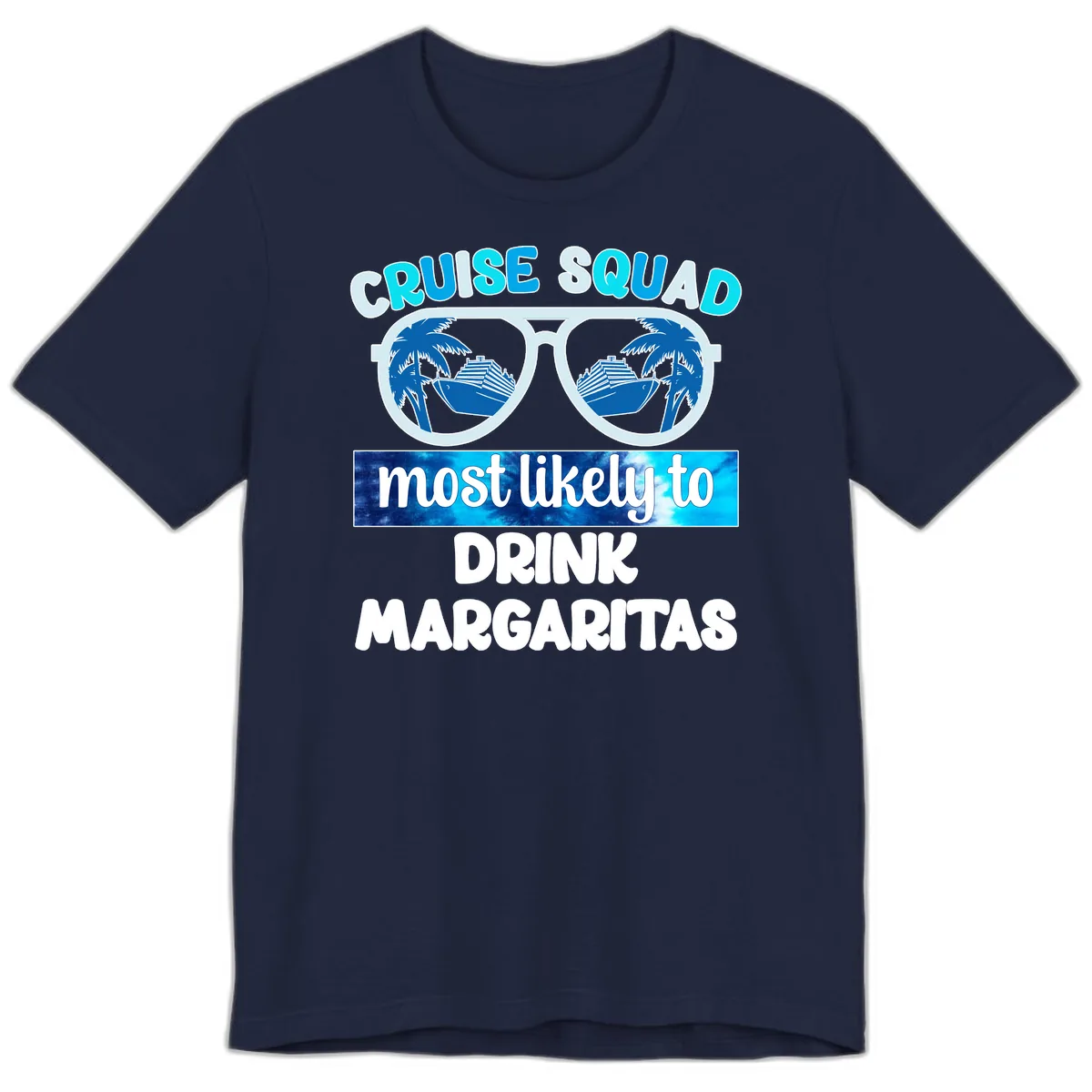 Cruise Squad Margarita Vibes Premium T-Shirt in Navy