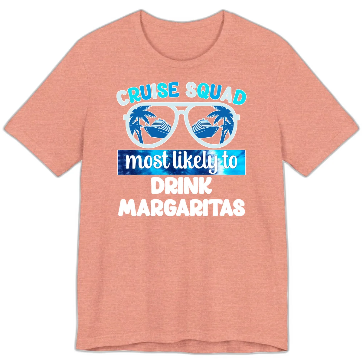 Cruise Squad Margarita Vibes Premium T-Shirt in Heather Sunset