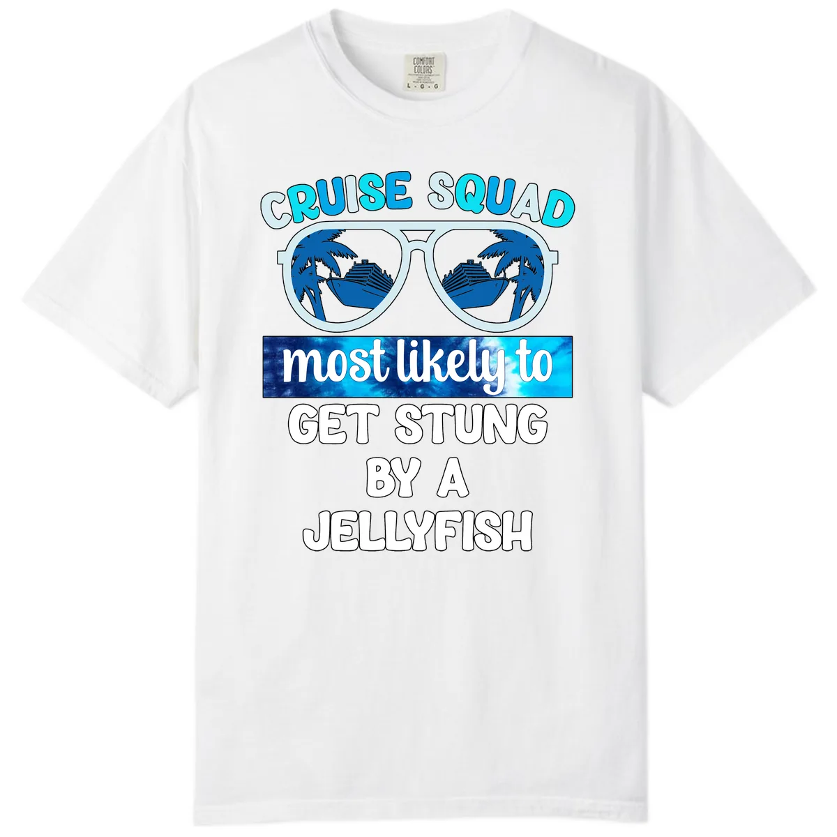 Cruise Squad Jellyfish Stung Comfort Color in White
