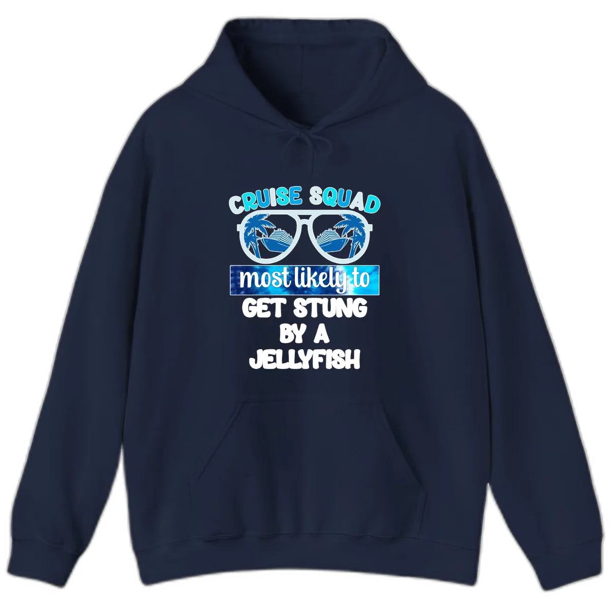 Cruise Squad Jellyfish Stung Hoodie in Navy