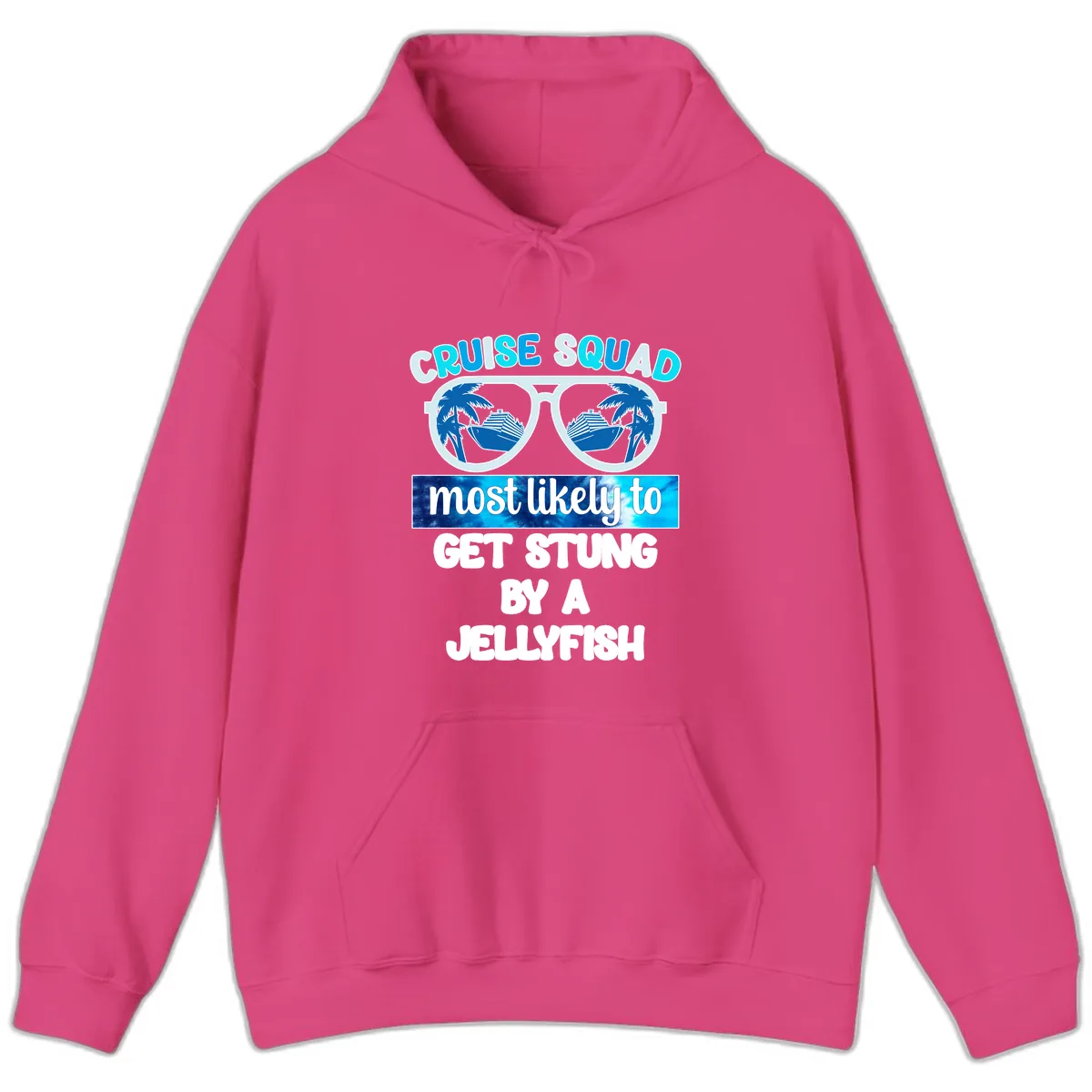Cruise Squad Jellyfish Stung Hoodie in Heliconia