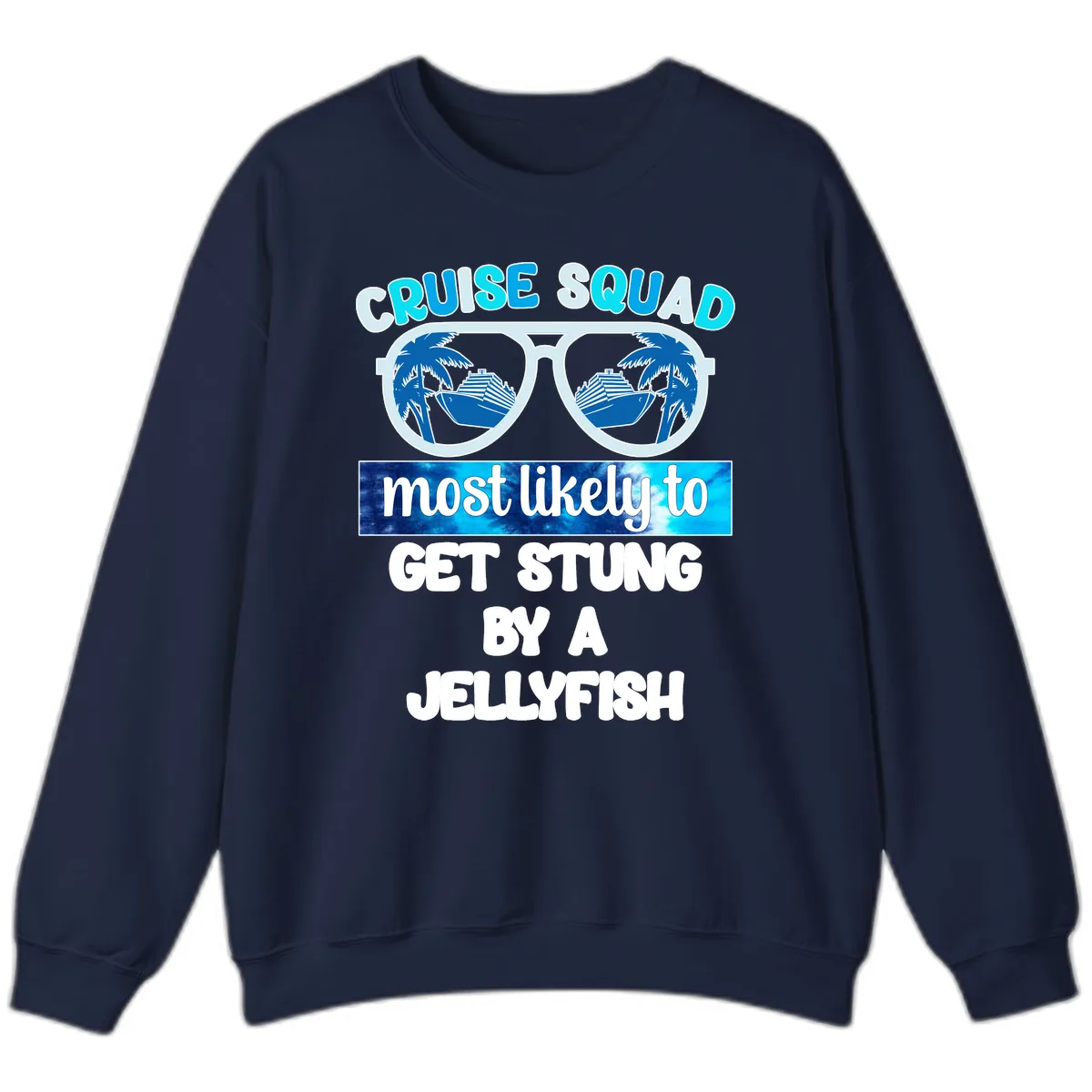 Cruise Squad Jellyfish Stung Sweatshirt in Navy