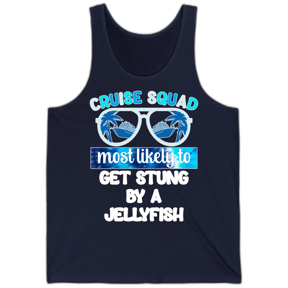 Cruise Squad Jellyfish Stung Tank in Navy