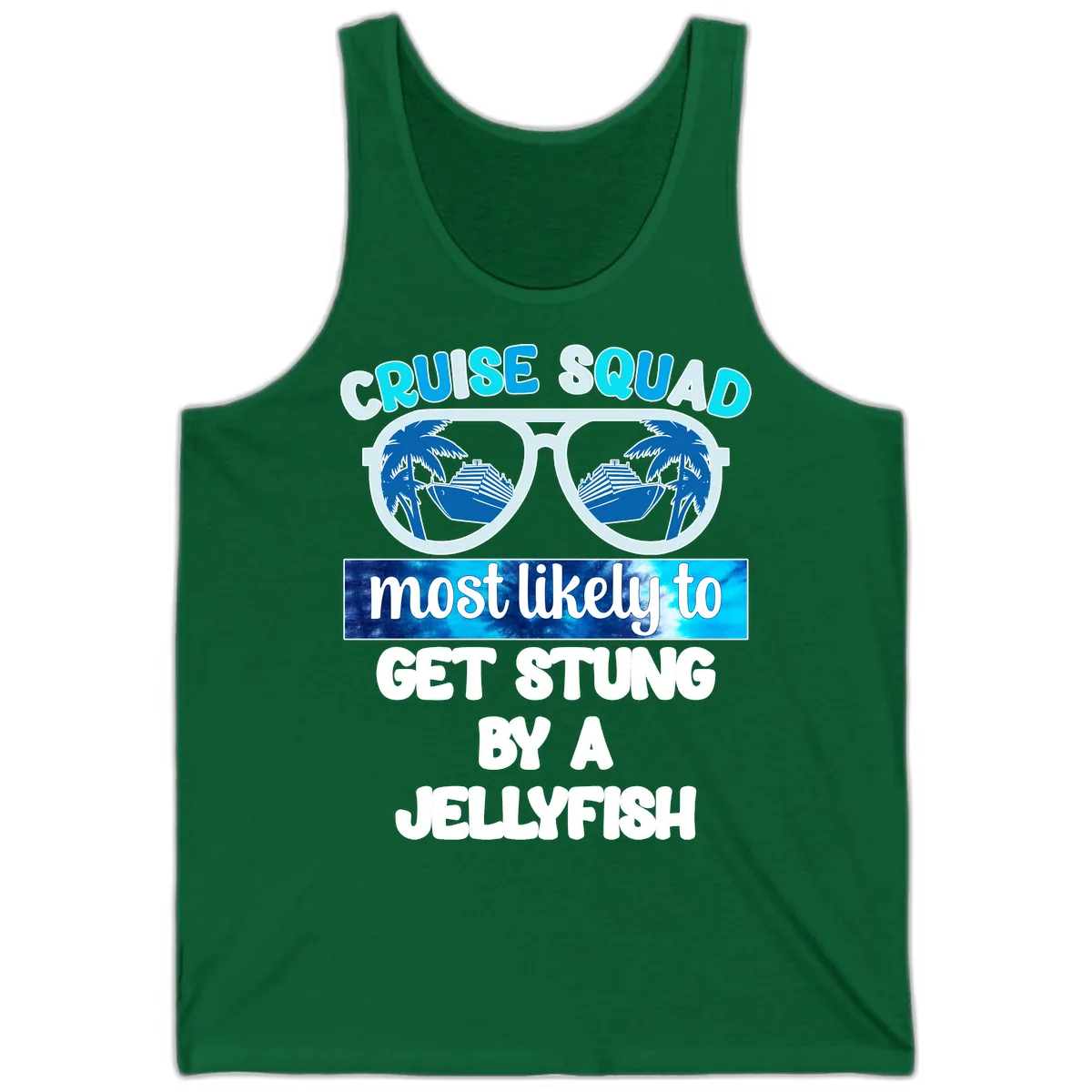 Cruise Squad Jellyfish Stung Tank in Kelly