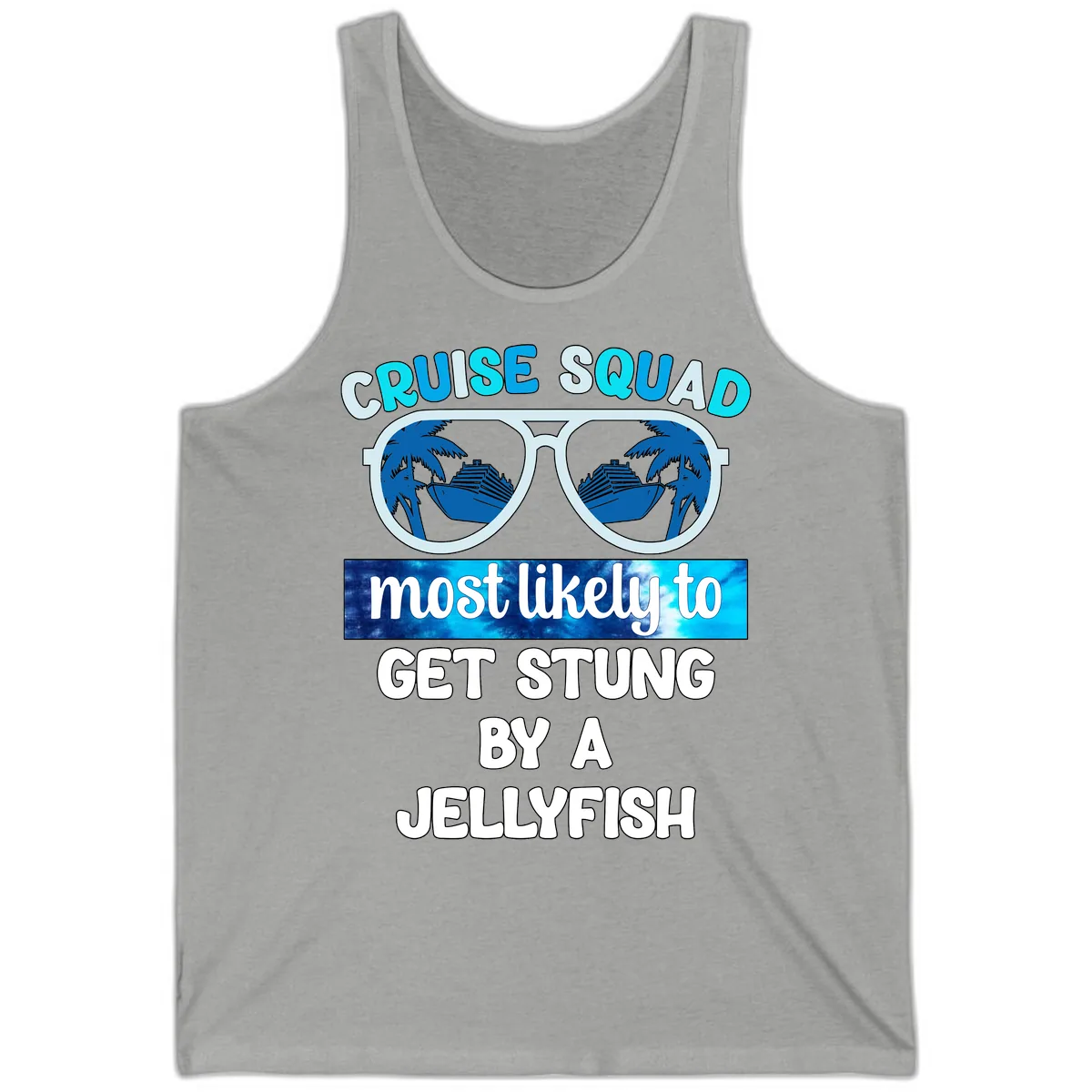 Cruise Squad Jellyfish Stung Tank in Athletic Heather