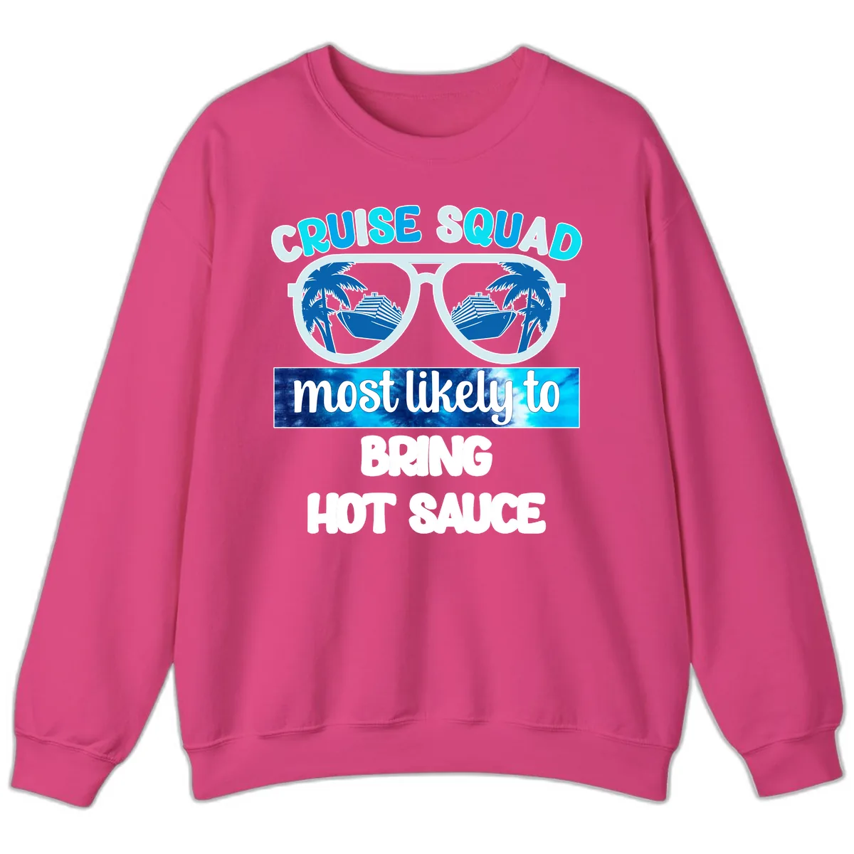 Cruise Squad Hot Sauce Sweatshirt in Heliconia