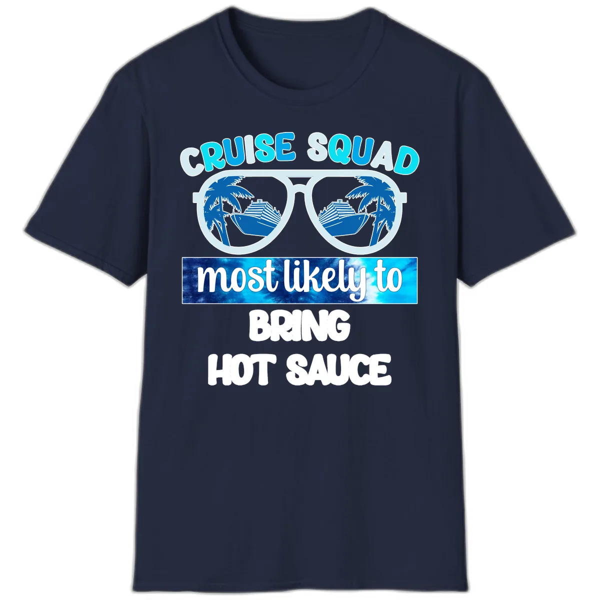 Cruise Squad Hot Sauce T-Shirt in Navy