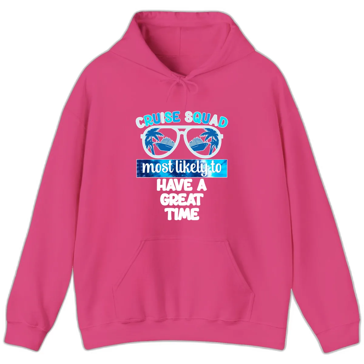 Cruise Squad Most Likely Great Time Hoodie in Heliconia