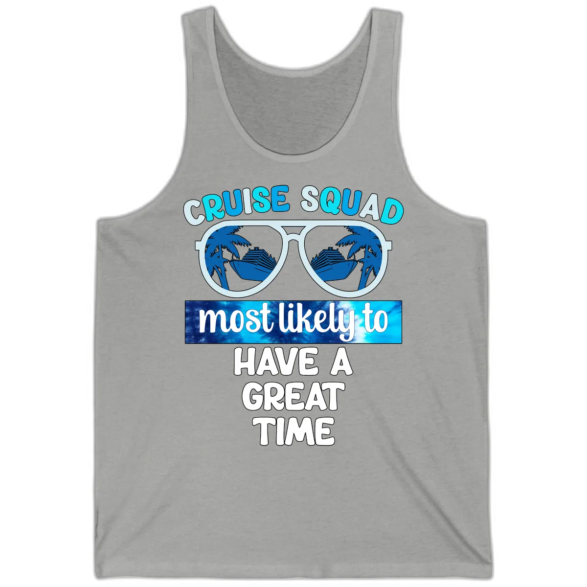 Cruise Squad Most Likely Great Time Tank in Athletic Heather
