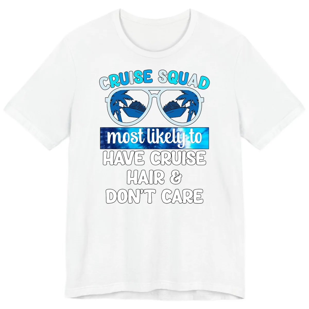 Cruise Squad Sunglasses Reflection Premium T-Shirt in White