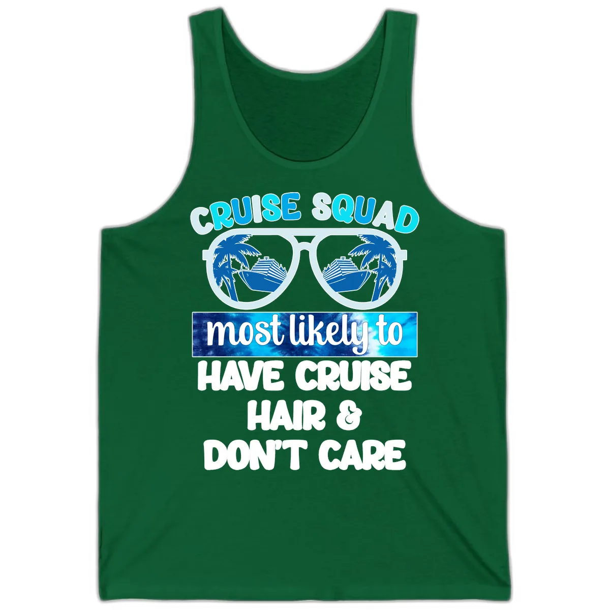 Cruise Squad Sunglasses Reflection Tank in Kelly