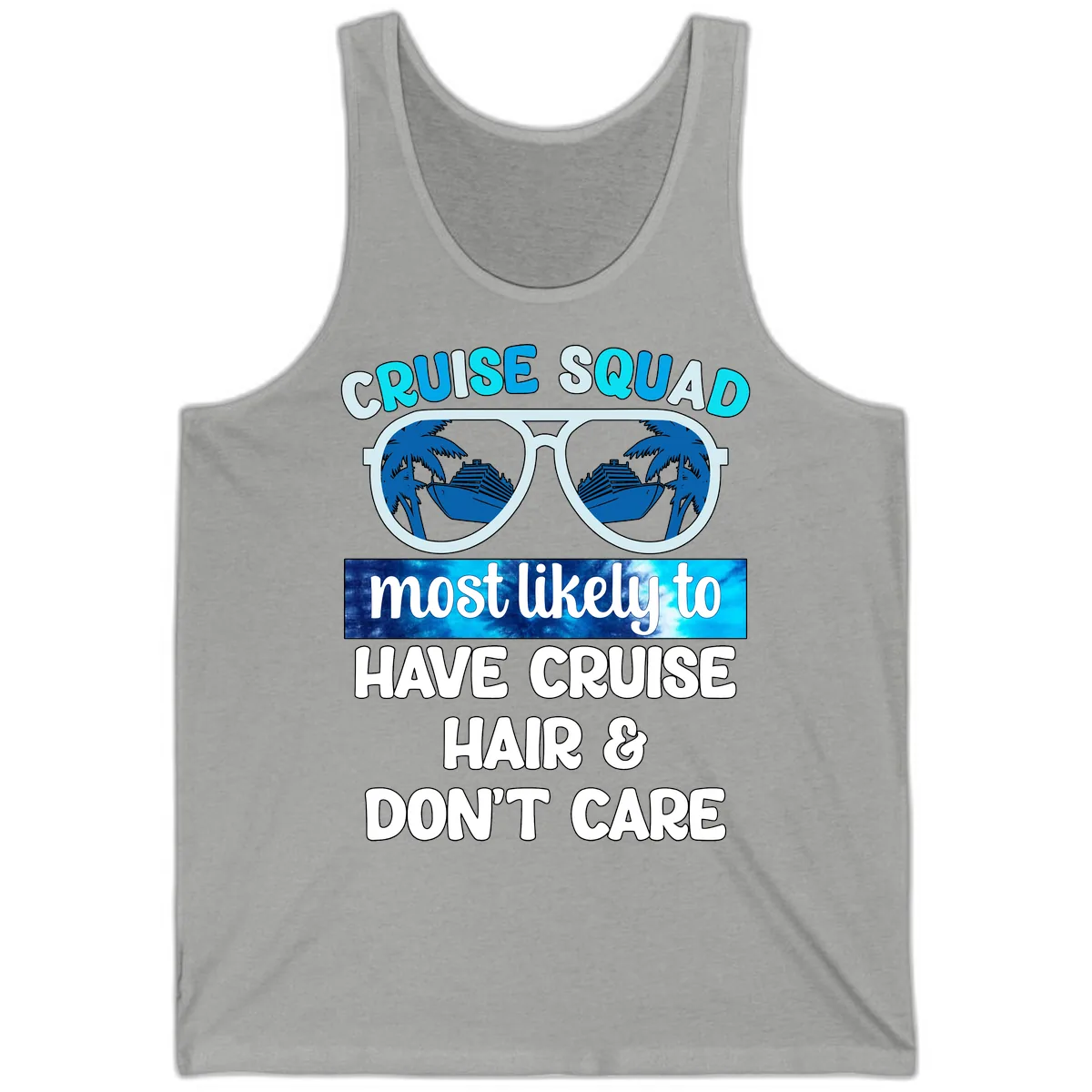 Cruise Squad Sunglasses Reflection Tank in Athletic Heather