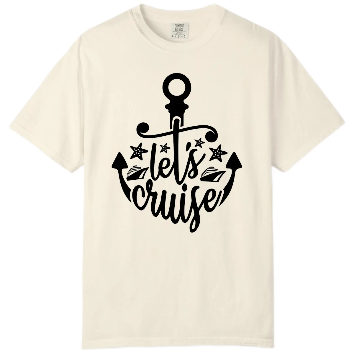 Let's Cruise Away Anchor Comfort Color in Ivory