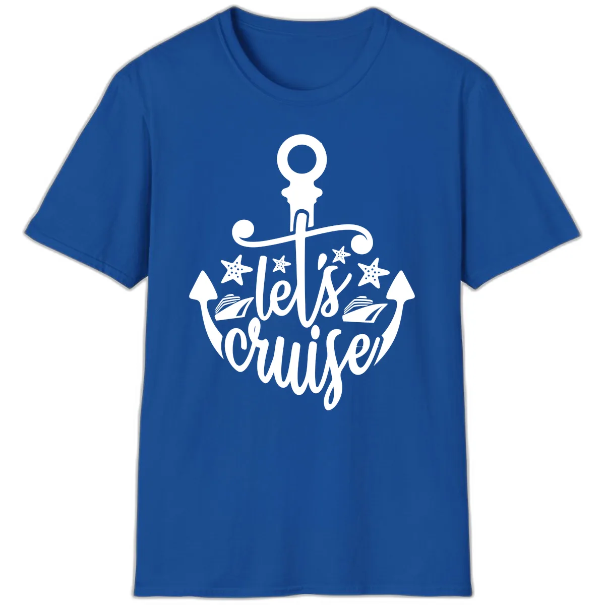 Let's Cruise Away Anchor T-Shirt in Royal
