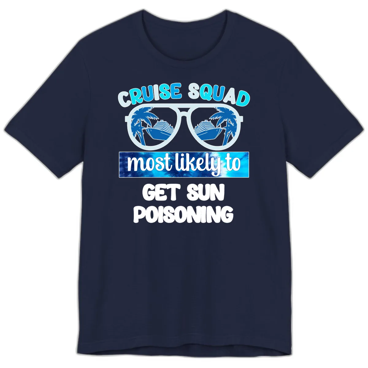 Cruise Squad Sun Poisoning Premium T-Shirt in Navy