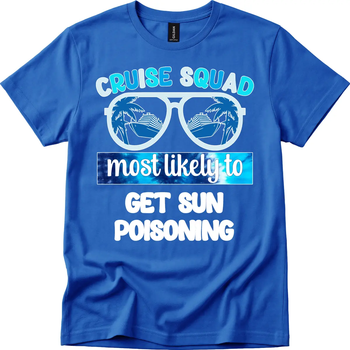 Cruise Squad Sun Poisoning T-Shirt in Royal