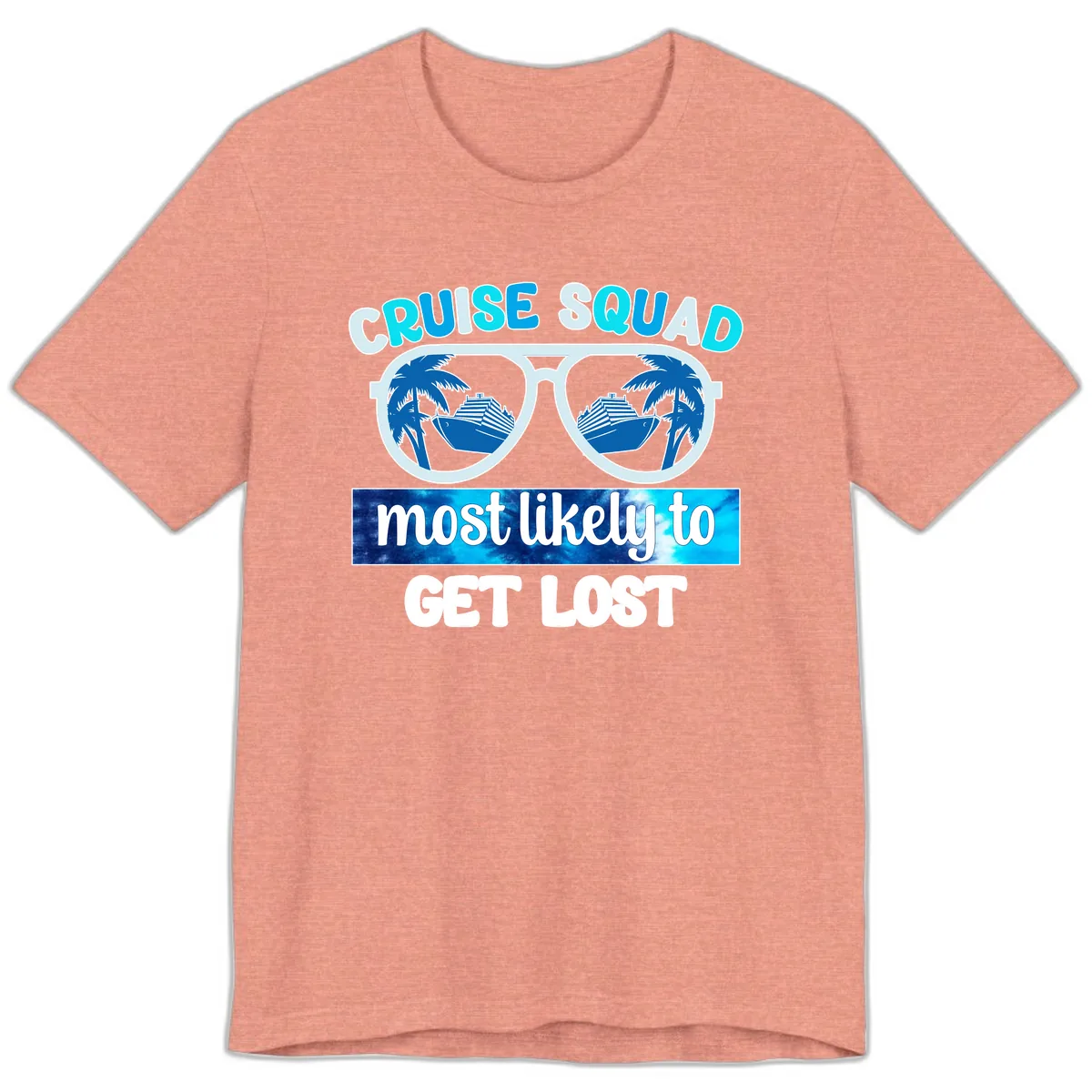 Cruise Squad Most Likely To Get Lost Premium T-Shirt in Heather Sunset