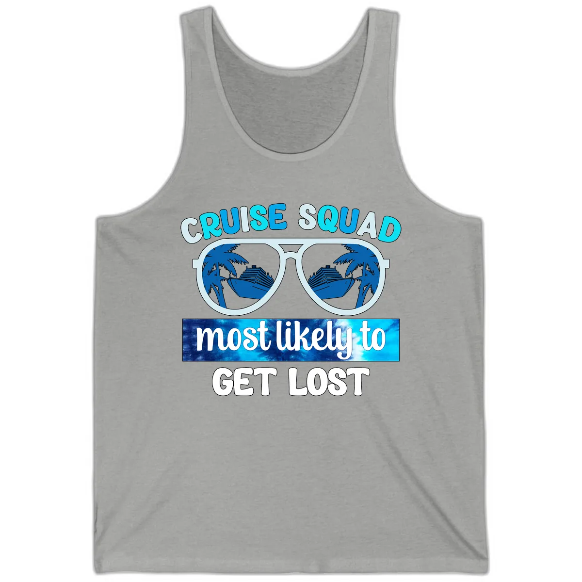 Cruise Squad Most Likely To Get Lost Tank in Athletic Heather