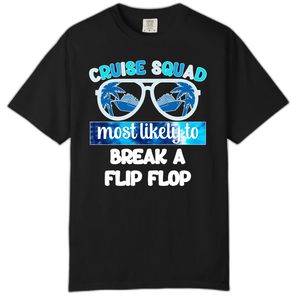 Cruise Squad Flip Flop Comfort Color in Black