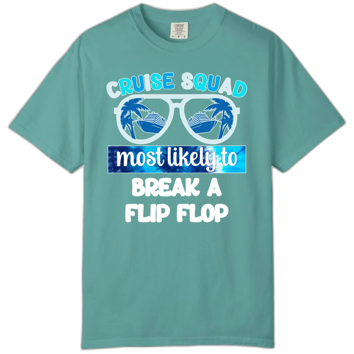 Cruise Squad Flip Flop Comfort Color in Seafoam
