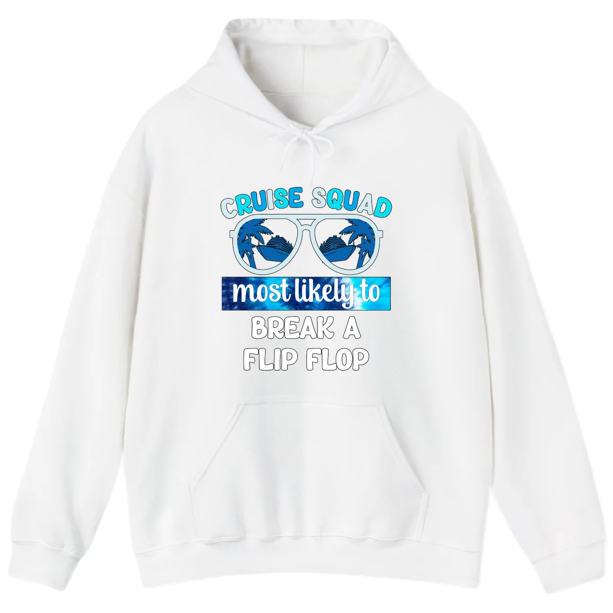 Cruise Squad Flip Flop Hoodie in White