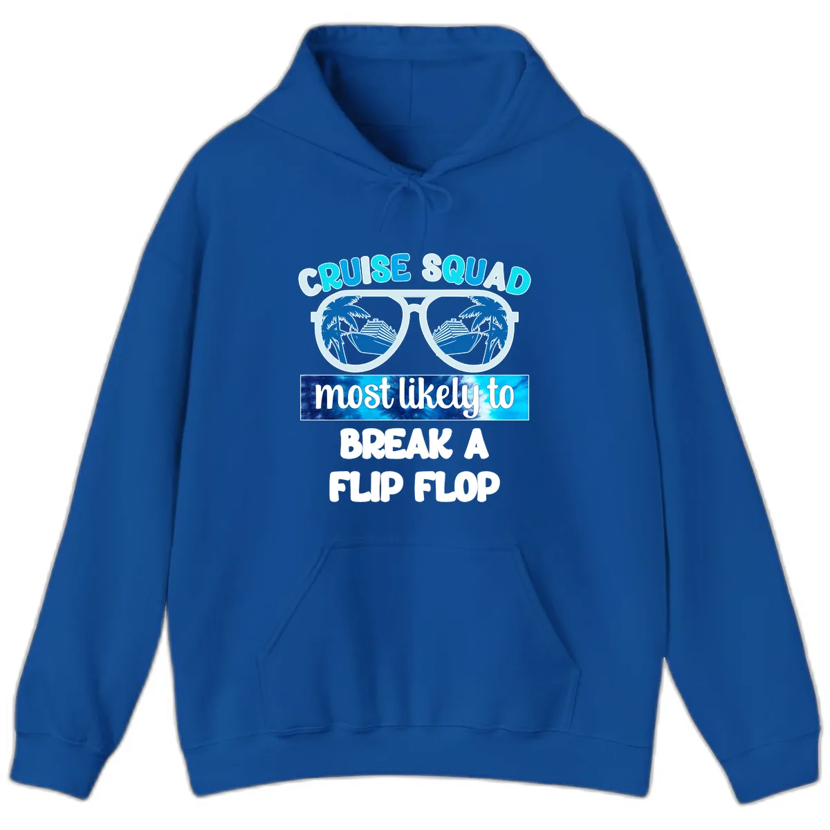 Cruise Squad Flip Flop Hoodie in Royal
