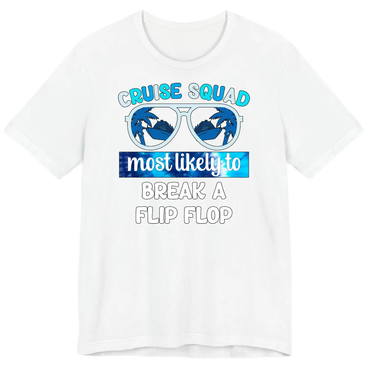Cruise Squad Flip Flop Premium T-Shirt in White