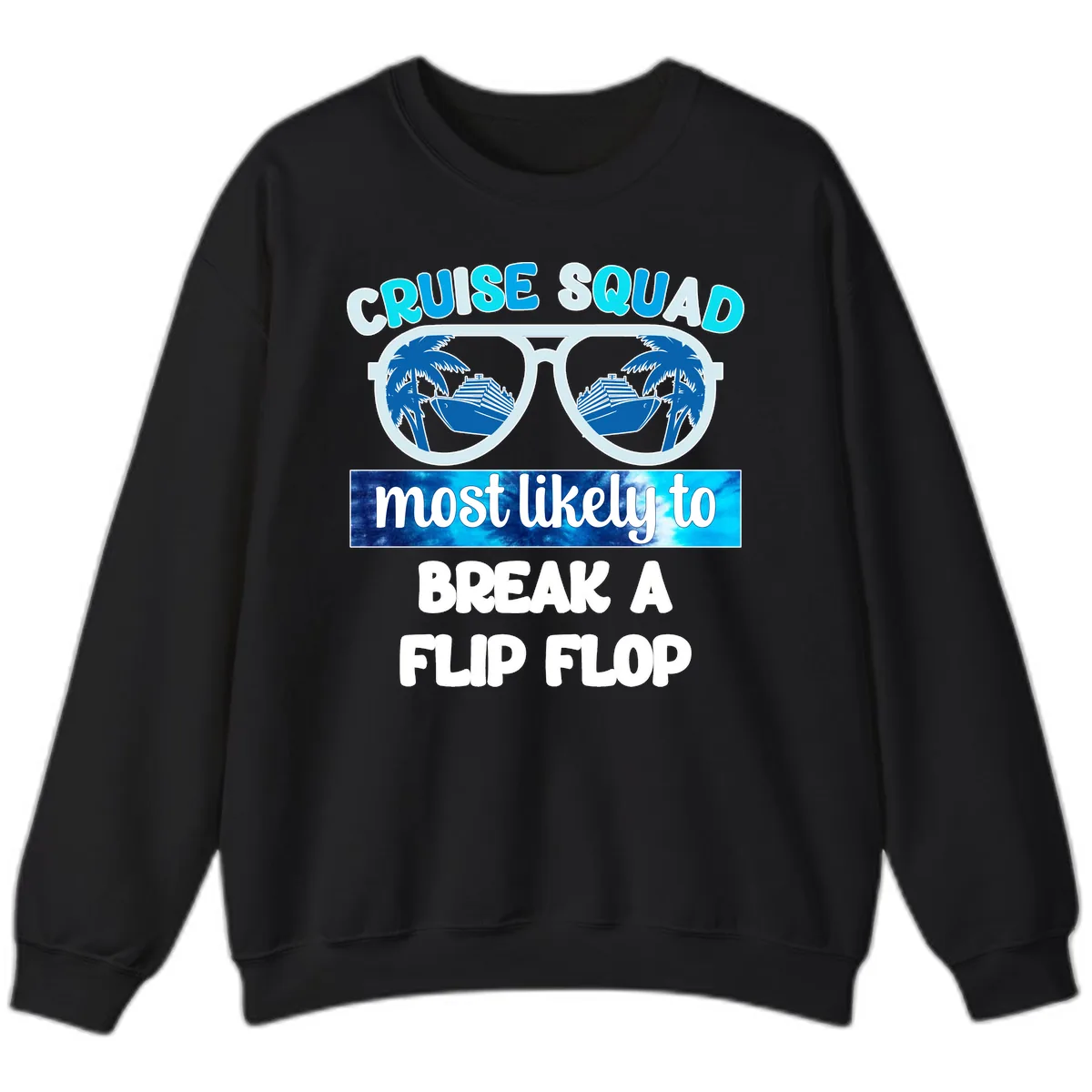 Cruise Squad Flip Flop Sweatshirt in Black