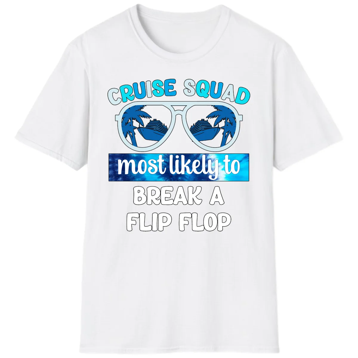 Cruise Squad Flip Flop T-Shirt in White