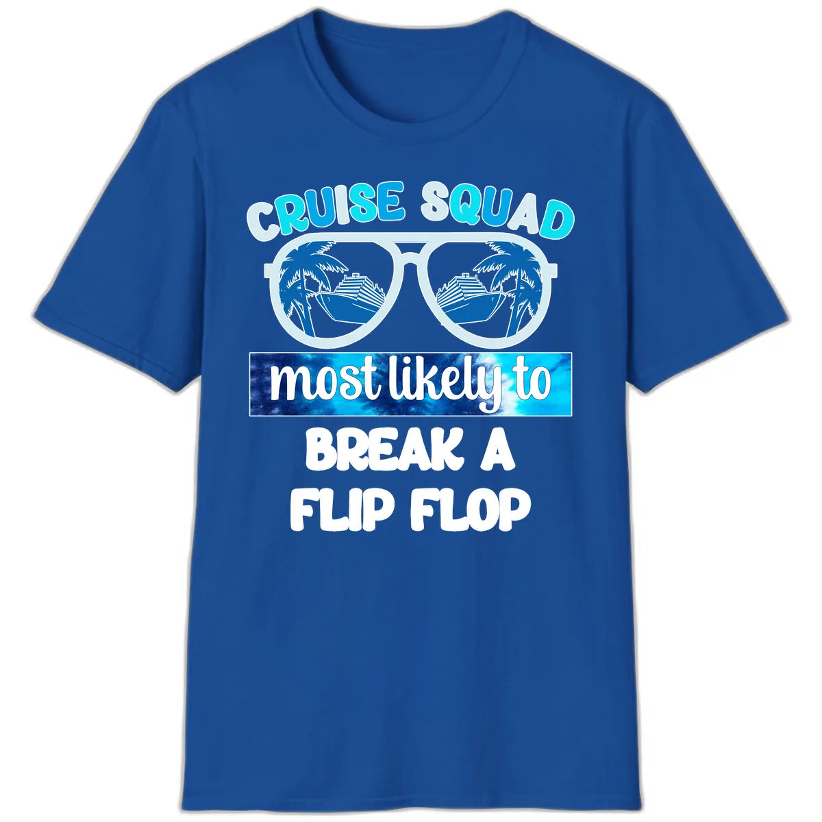 Cruise Squad Flip Flop T-Shirt in Royal