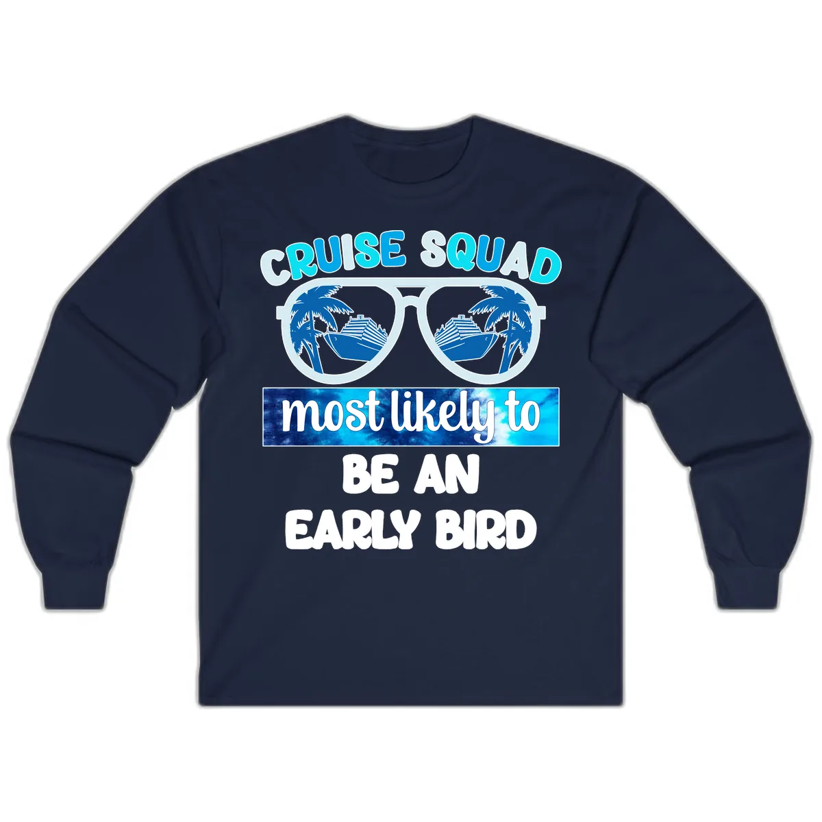 Cruise Squad Early Bird Long Sleeve in Navy
