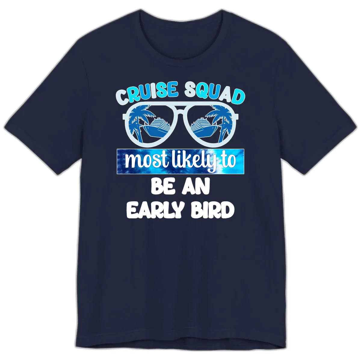 Cruise Squad Early Bird Premium T-Shirt in Navy
