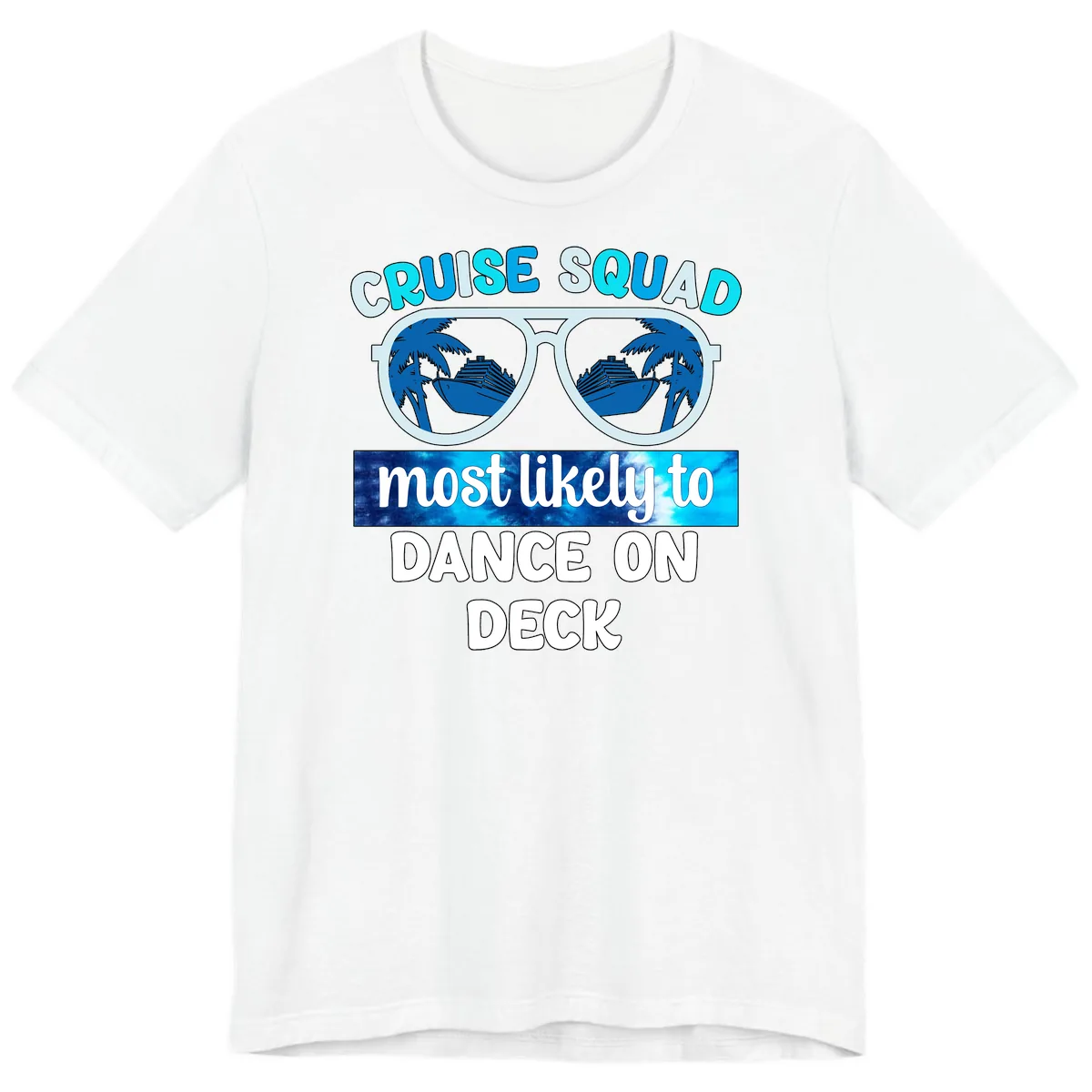 Cruise Squad Dance On Deck Premium T-Shirt in White