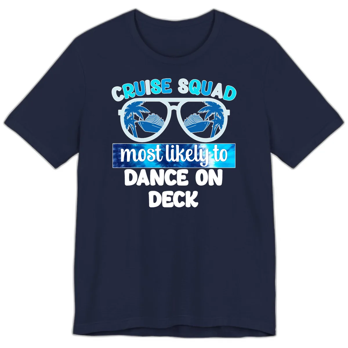 Cruise Squad Dance On Deck Premium T-Shirt in Navy