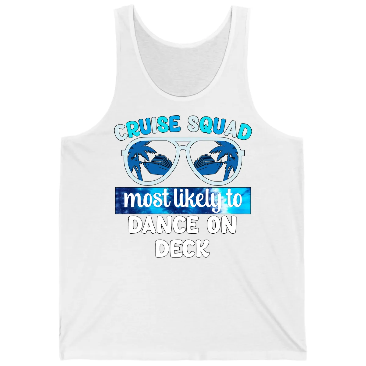 Cruise Squad Dance On Deck Tank in White
