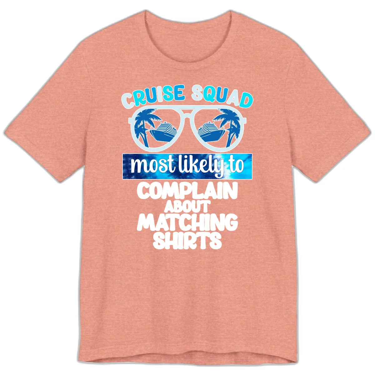 Cruise Squad Matching Shirts Premium T-Shirt in Heather Sunset