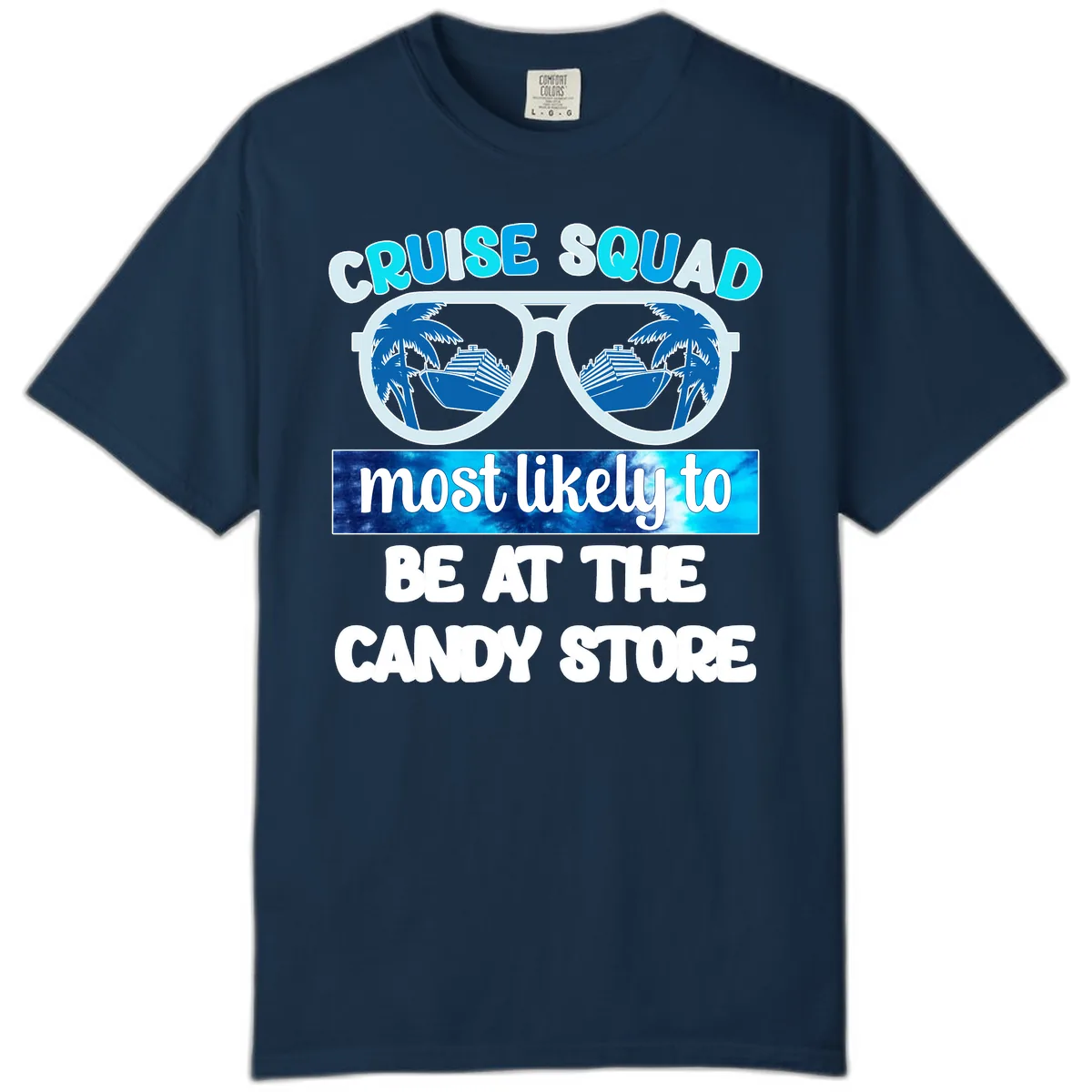 Cruise Squad Candy Store Comfort Color in True Navy