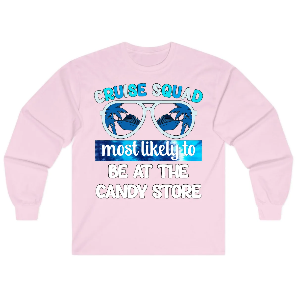 Cruise Squad Candy Store Long Sleeve in Light Pink