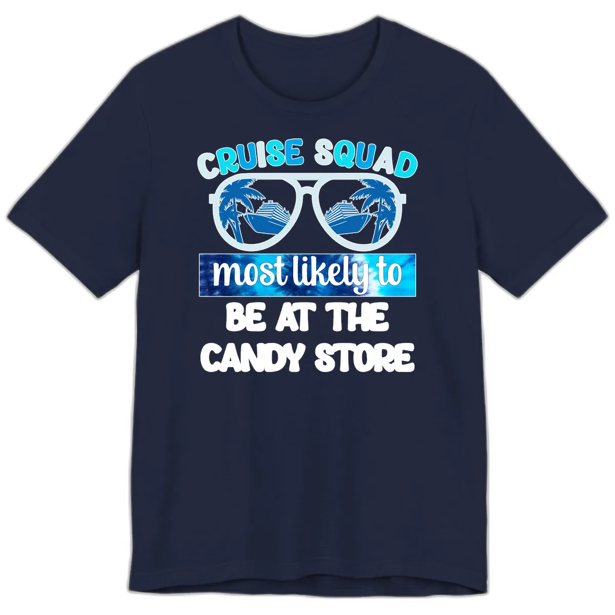 Cruise Squad Candy Store Premium T-Shirt in Navy