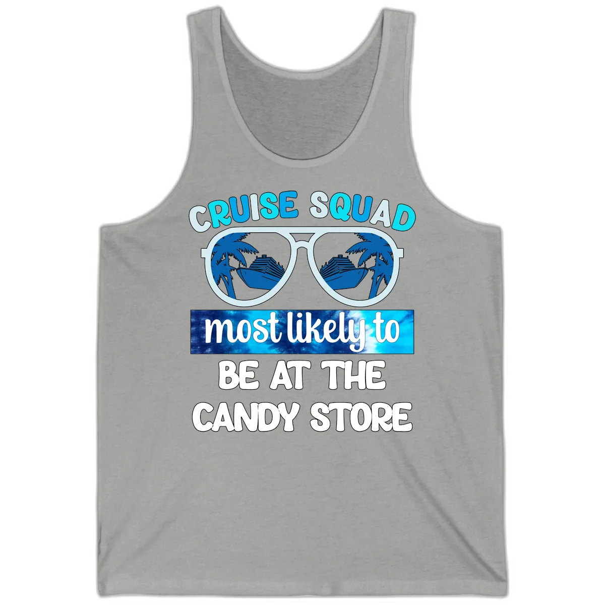 Cruise Squad Candy Store Tank in Athletic Heather