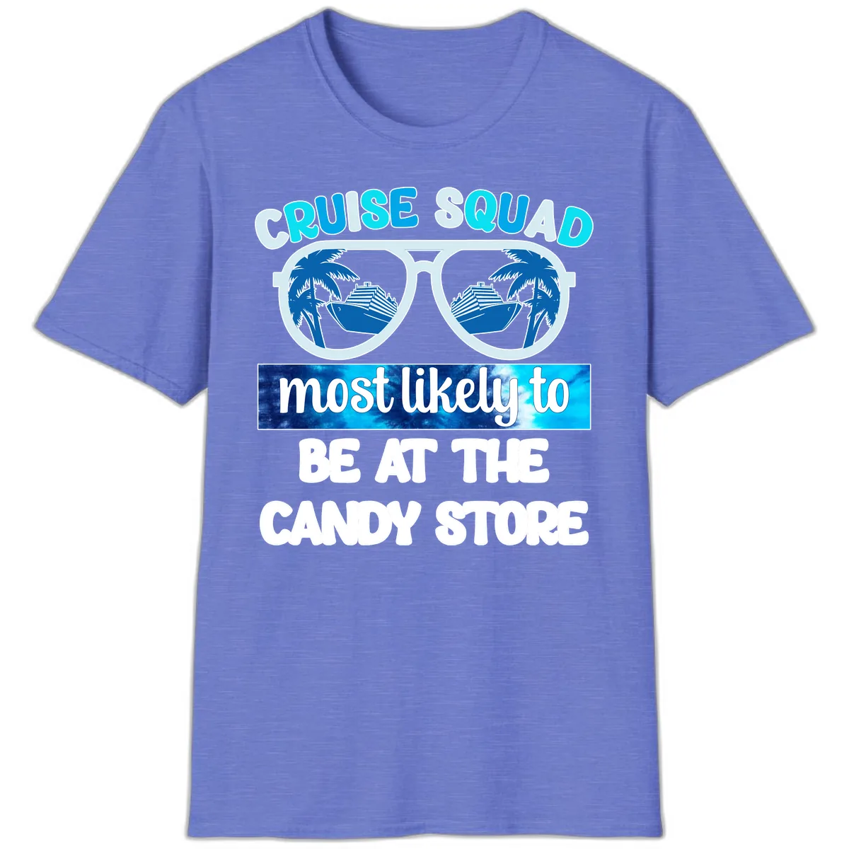 Cruise Squad Candy Store T-Shirt in Heather Royal