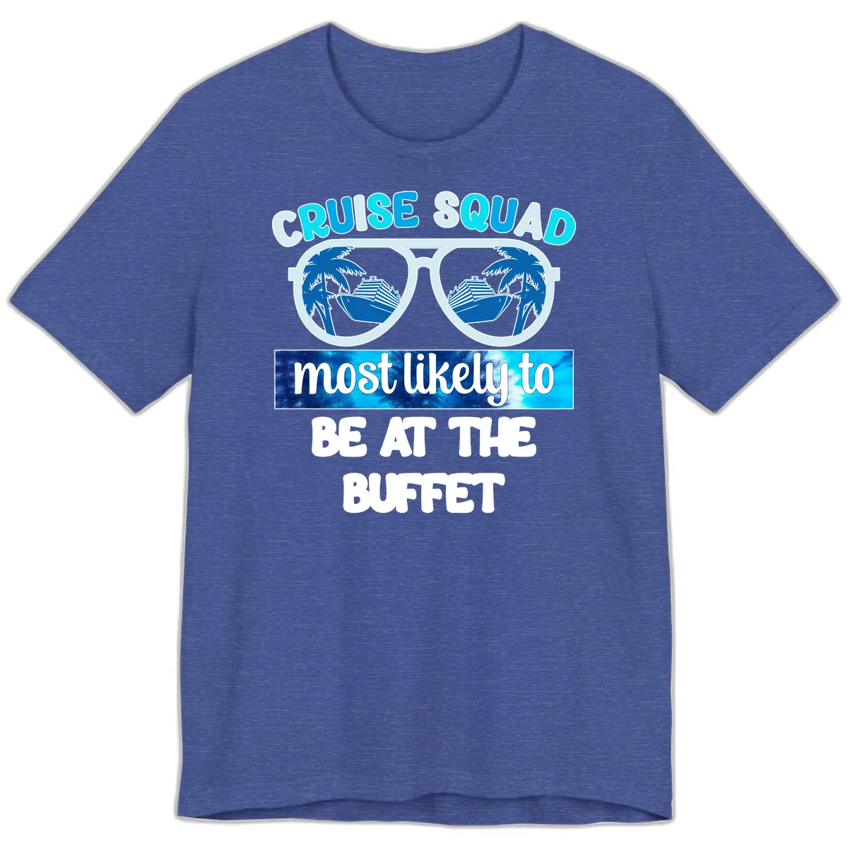 Cruise Squad Buffet Vibes Premium T-Shirt in Heather True Royal