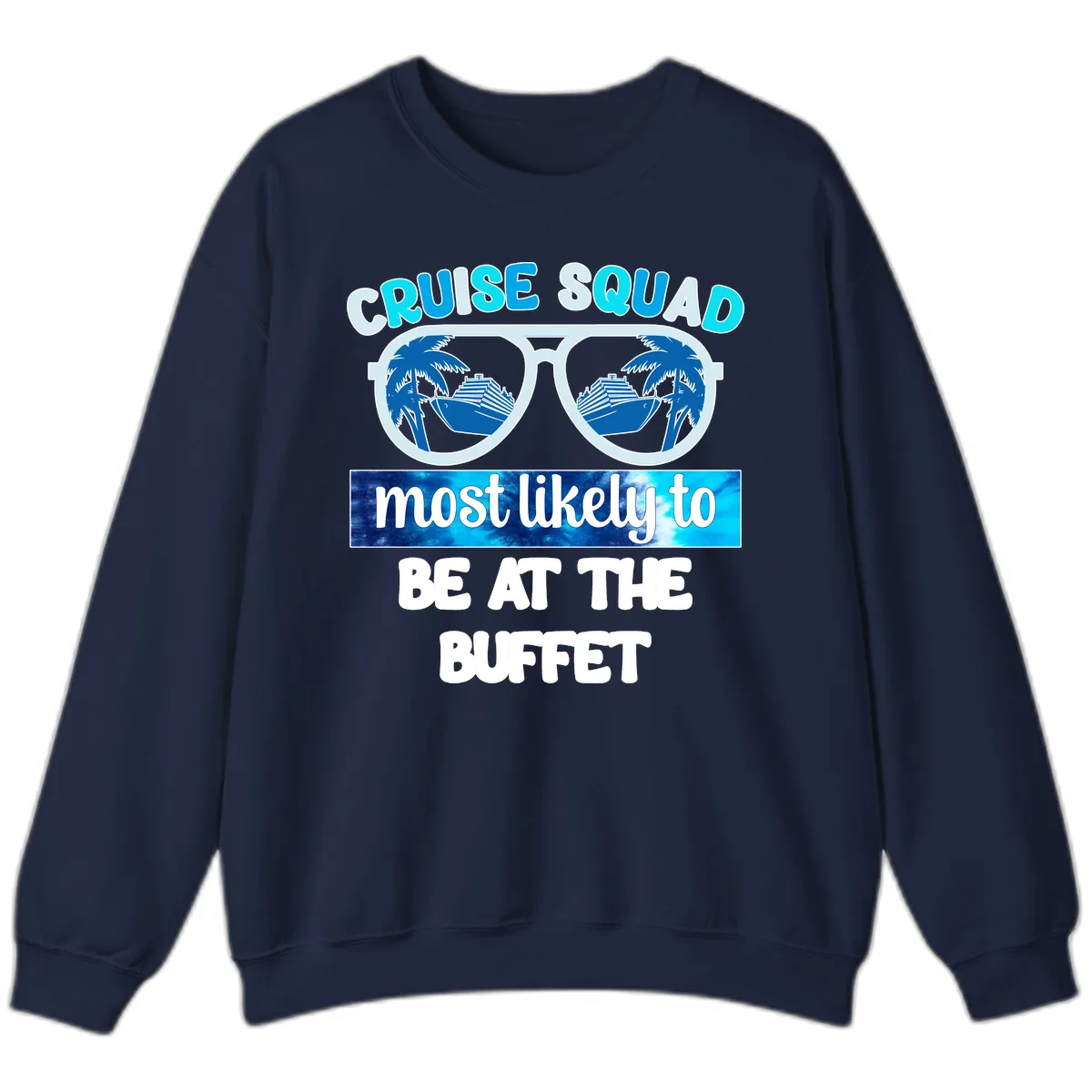 Cruise Squad Buffet Vibes Sweatshirt in Navy