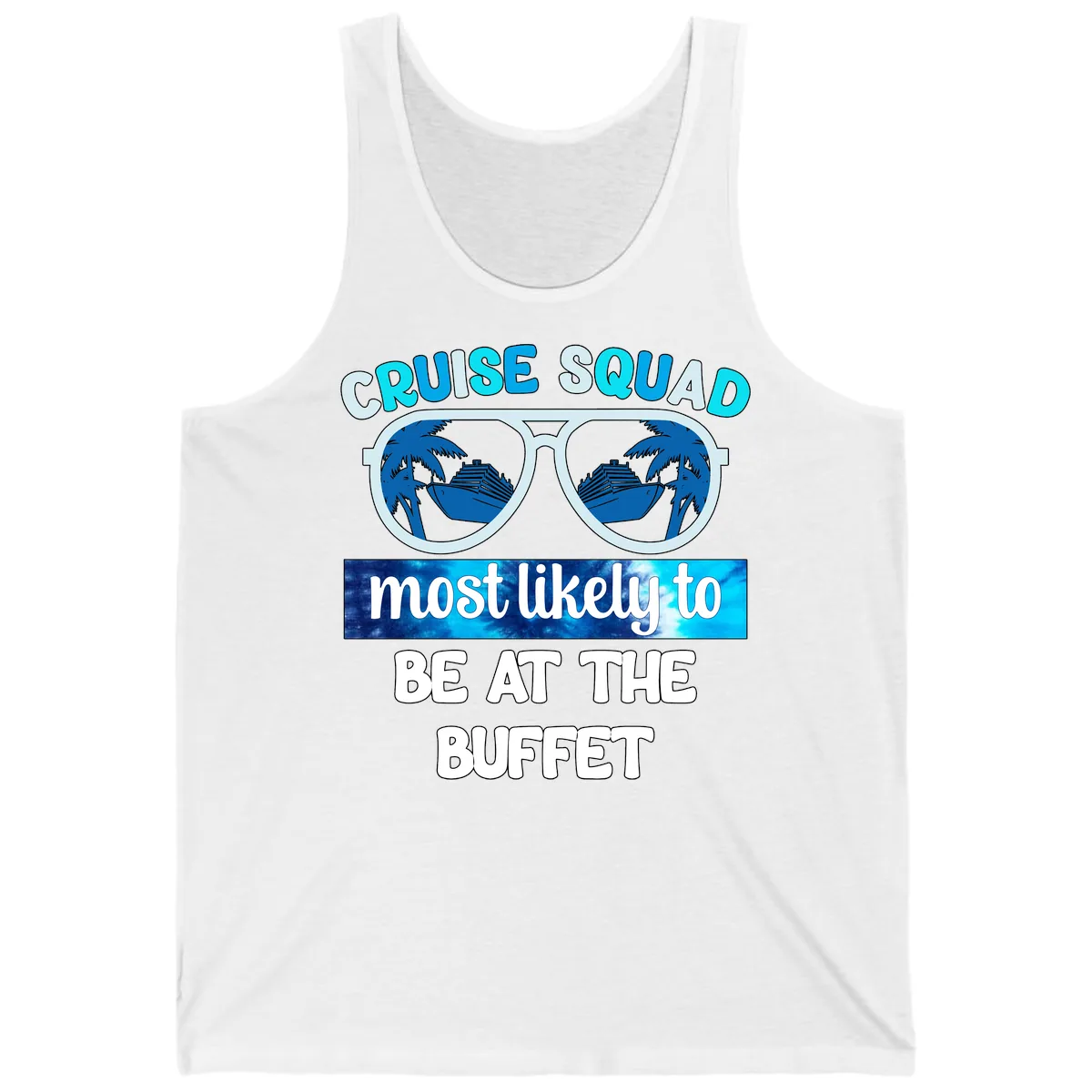 Cruise Squad Buffet Vibes Tank in White