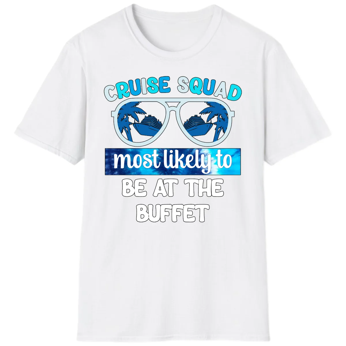 Cruise Squad Buffet Vibes T-Shirt in White