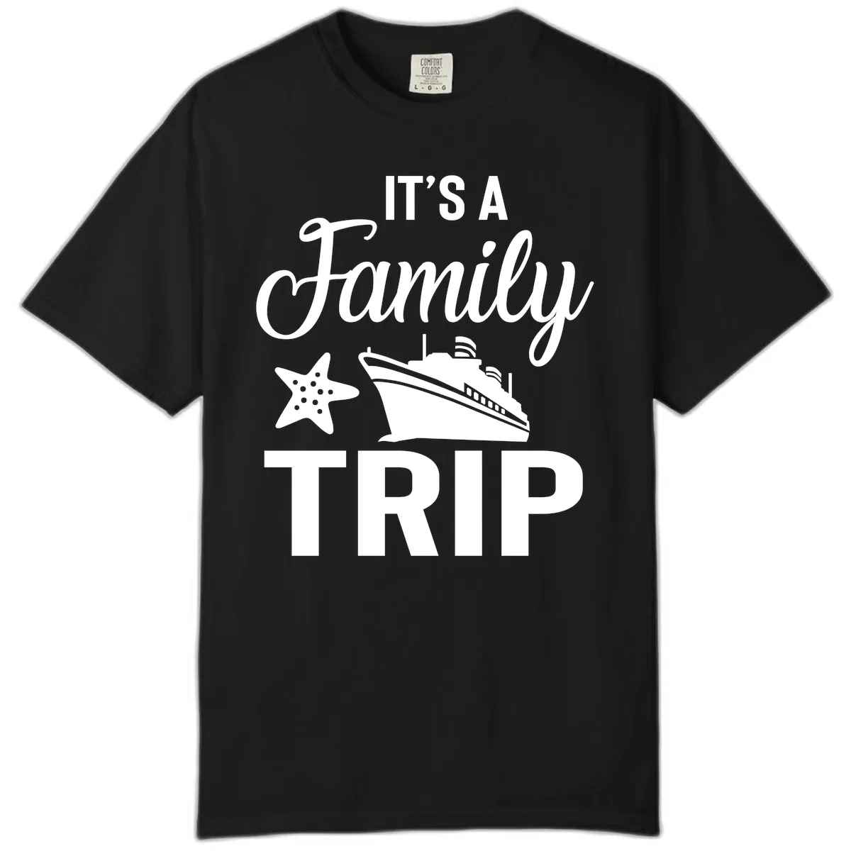 It's A Family Trip Comfort Color in Black