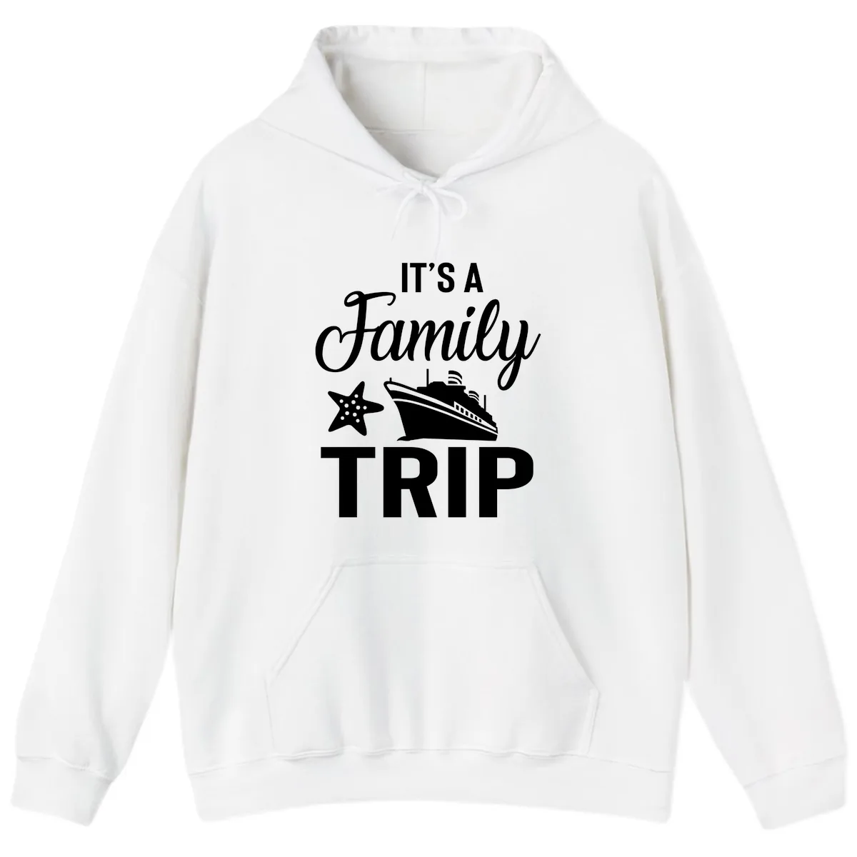 It's A Family Trip Hoodie in White