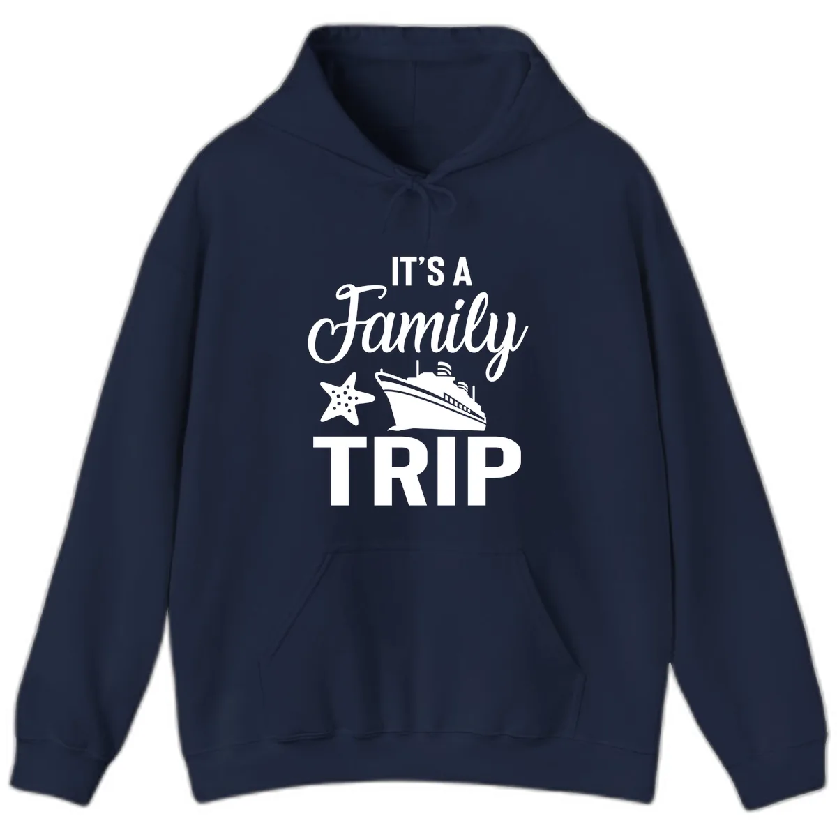 It's A Family Trip Hoodie in Navy